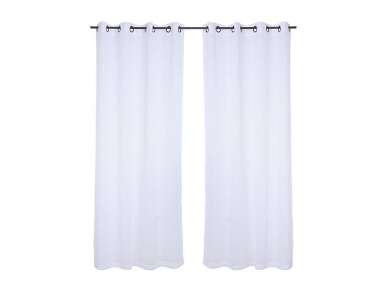 Set Cortinas Velo Lino-Argolla 140x220 Blanca