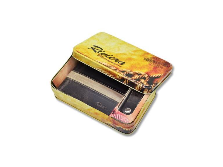 Pack Billetera-Llavero 100% cuero Café-Beige