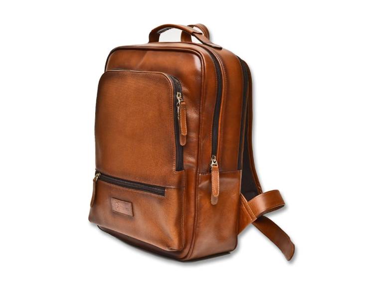 Mochila cuero genuino Brandy