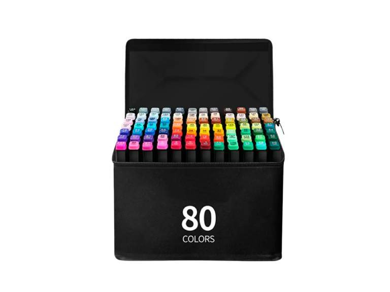 Kit 80 marcadores colores