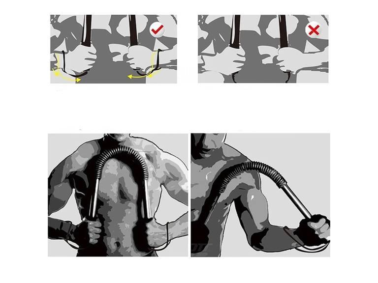 Barra Torsión Deportiva Ejercicios Brazo Fitness 50 kg Importclick