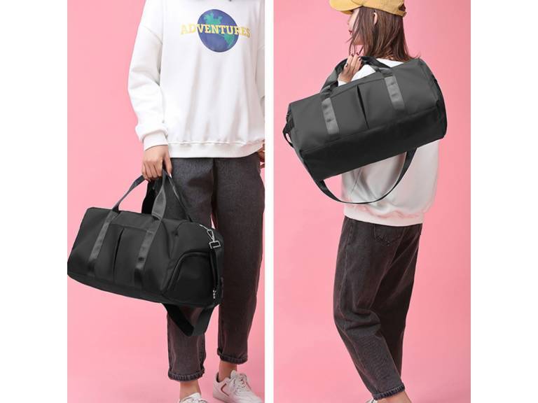 Bolso Duffel Viaje Deportivo Gimnasio Fitness 35L Negro Importclick