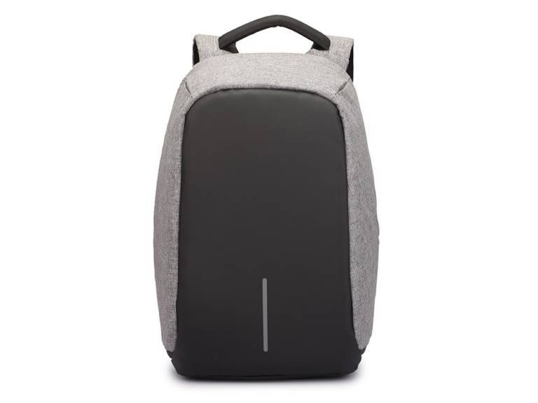 Mochila Bolso Notebook Antirrobo Gris