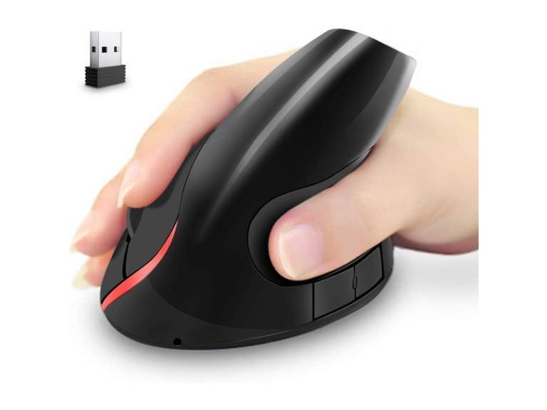 Mouse Vertical Recargable USB Negro Importclick