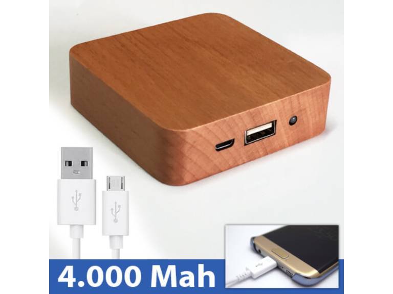 Power Bank Bateria Externa Bambú Deluxe Importclick