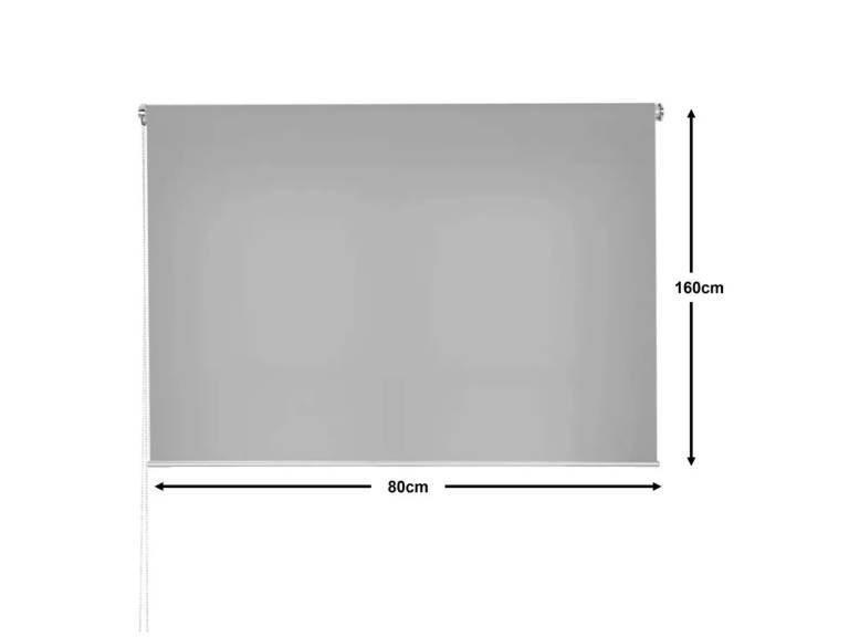 Cortina Roller Rustica Deluxe 80x160 cm Gris Importclick