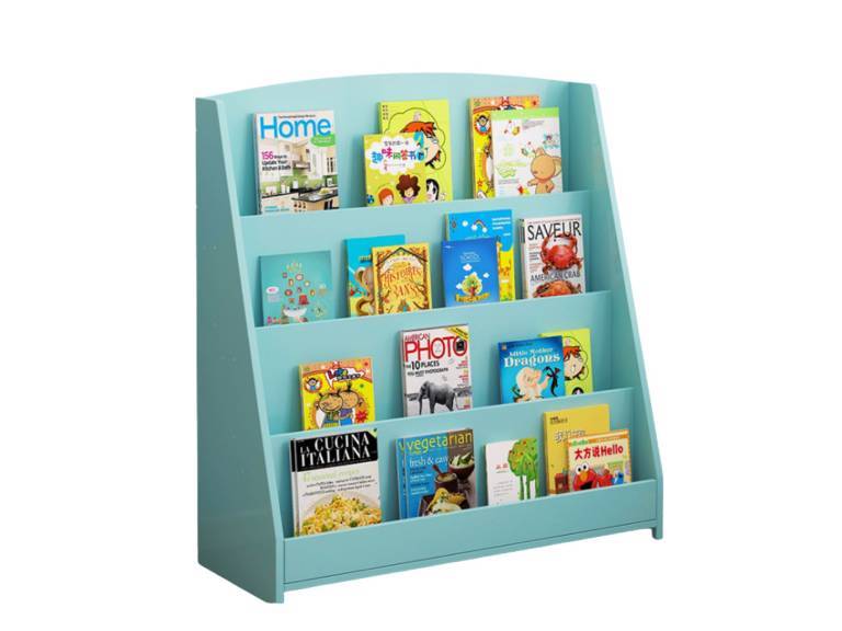 Estante Librero Niños Madera Azul Importclick