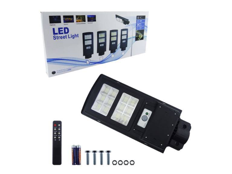 Foco Poste Solar 300 Watt 12 Placas 144 LED Importclick