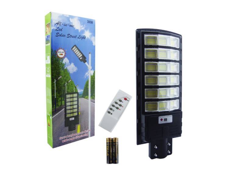 Foco Poste Solar 300 Watt 18 Placas 594 LED