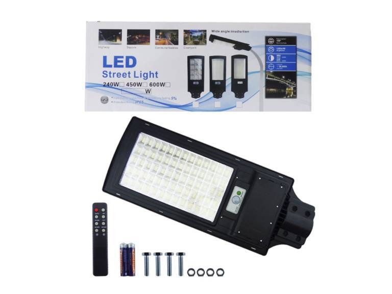 Foco Poste Solar 600 Watt 390 LED En 1 Placa Importclick