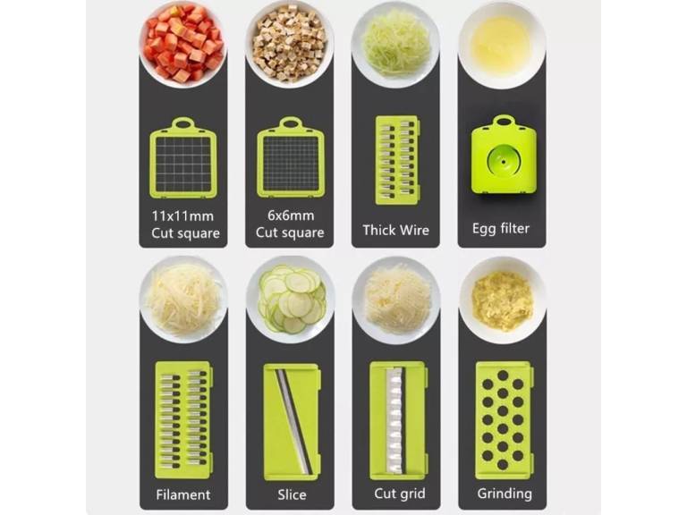 Picador Cortador Rayador de Verduras Frutas 22 en 1 Importclick