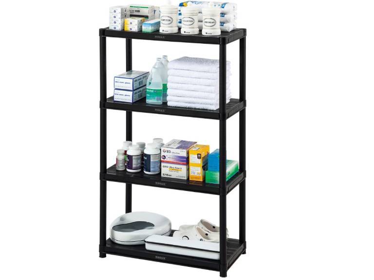 Estante Plástico Rimax 4 Niveles Negro