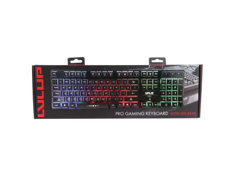 Teclado Gaming Level Up Rainbow Light Up 18 pulgadas