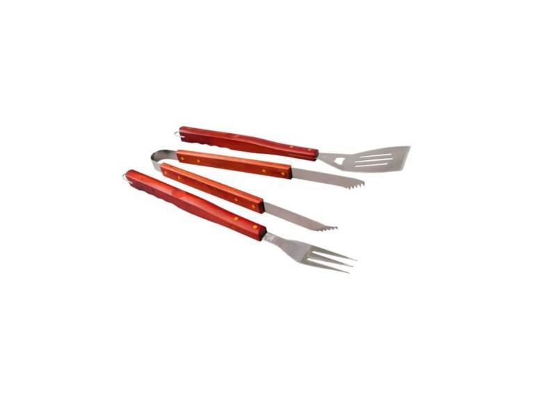 Set Asado Parrilla 3 Piezas Acero Inox. Importclick