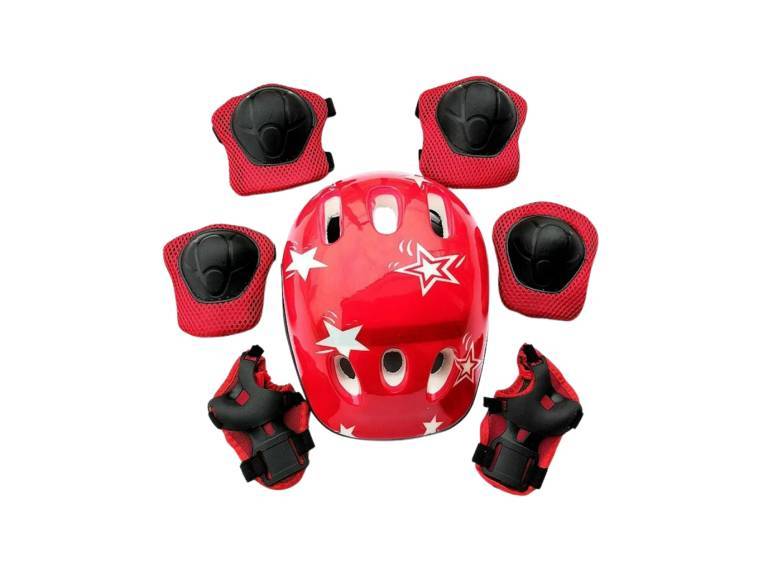 Casco Bicicleta Rodilleras Infantil Niños Anticaída Importclick