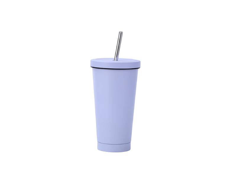 Vaso Térmico Tumbler 750ml Tapa y Bombilla Morado Simplit