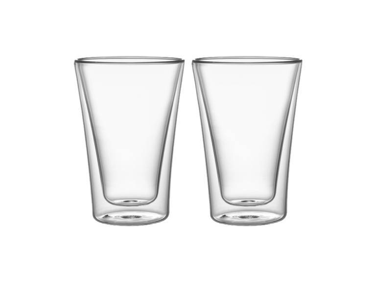 Set 2 Vasos Vidrio Doble Pared 400 ml Simplit