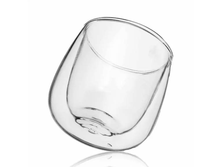 Set 2 Tazas Vidrio Doble Pared Expreso 80 ml Simplit