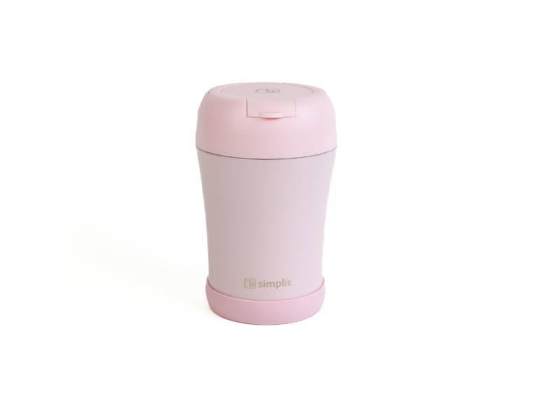 Termo Comida 400ml Rosado Cuchara Acero Inox Simplit