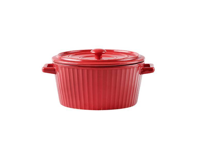 Fuente de Cerámica para Horno Cacerola Olla Roja Simplit