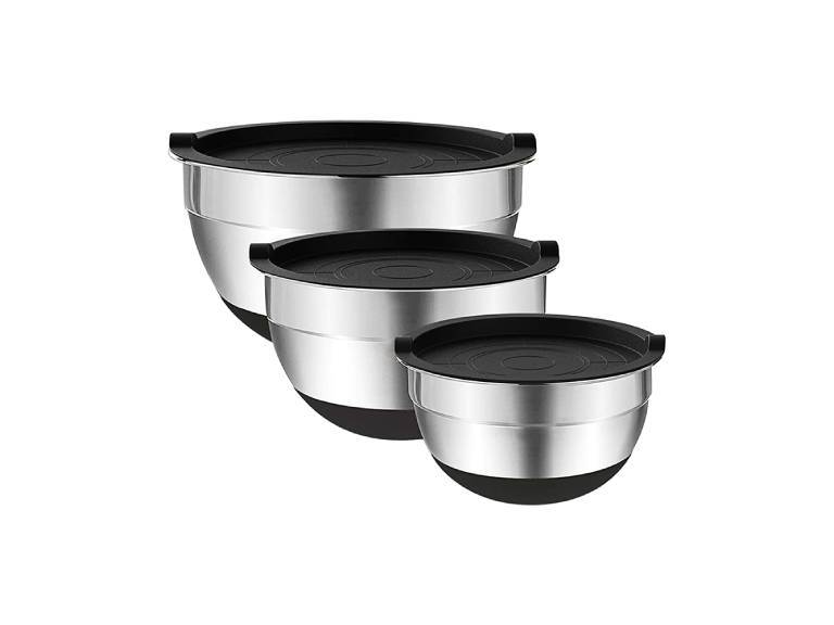 Set 3 Bowls con Tapa Acero Inoxidable Antideslizante Simplit