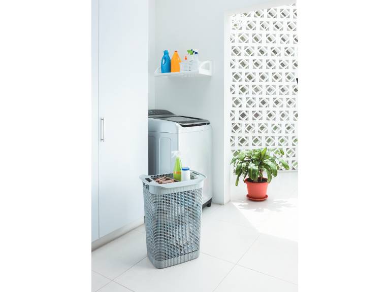 Cesta Ropa Linum Gris Hielo 35.5x46.2x60.5 cms Rimax