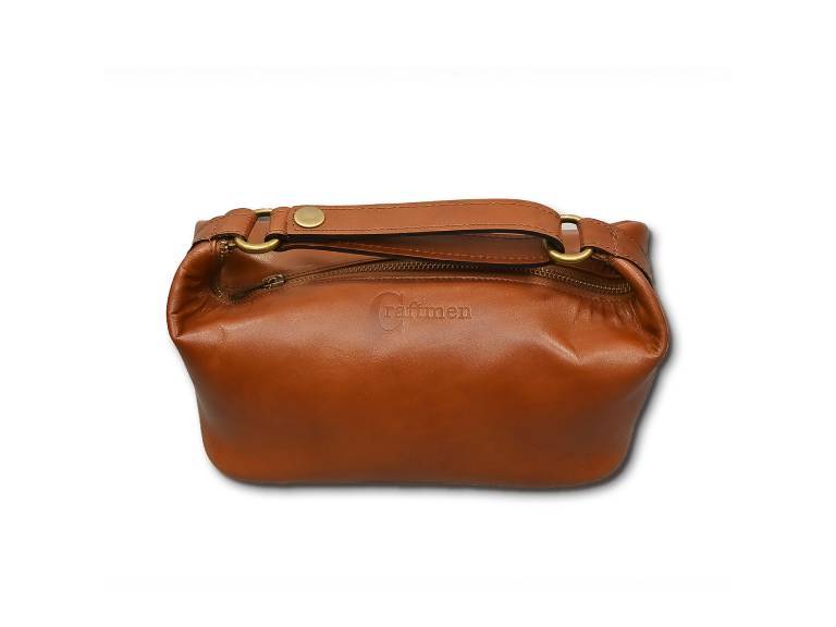 Neceser 100% cuero color Brandy