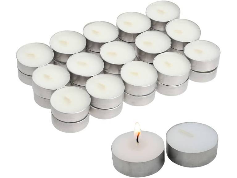 Pack 100 velas Blancas decorativas