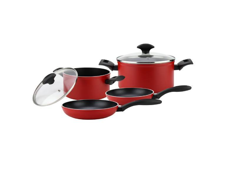 Batería de cocina aluminio roja Máxima
