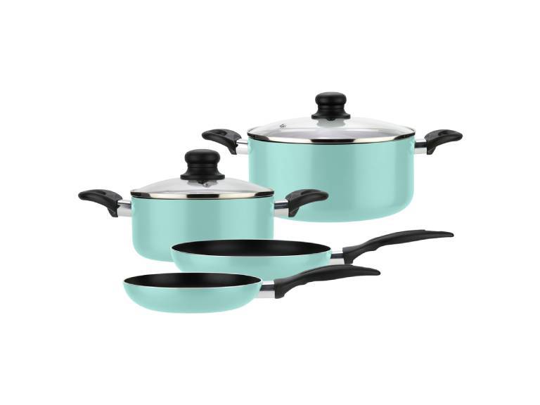 Batería de cocina de aluminio 6 Piezas Menta Gourmet