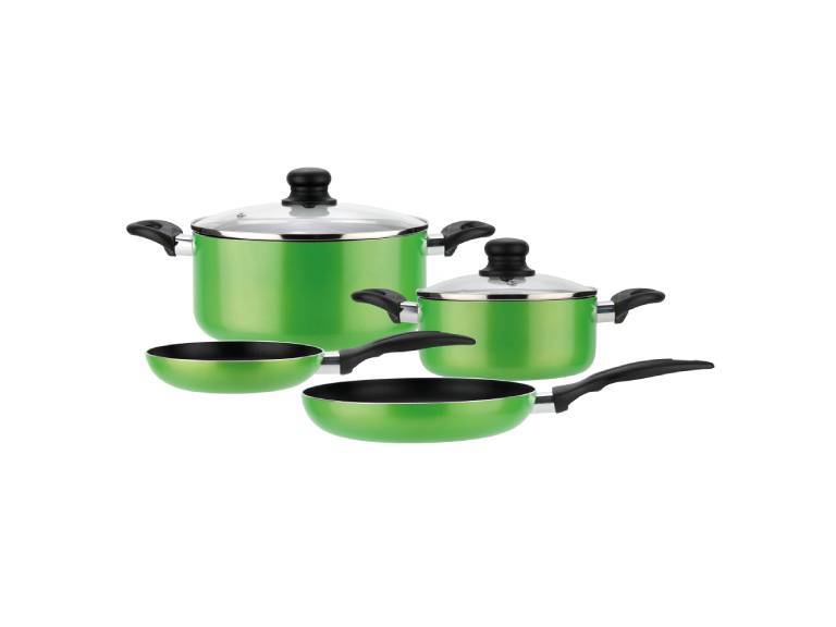 Batería de cocina de aluminio 6 Piezas Verde Gourmet