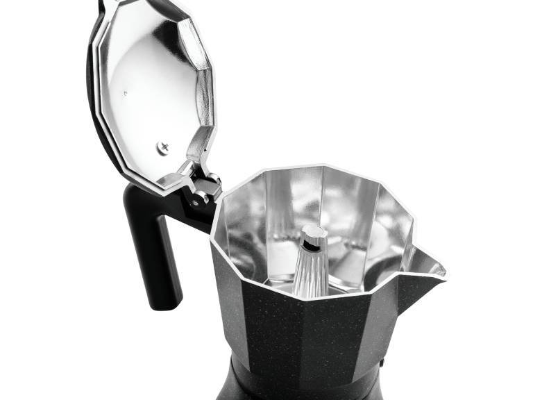 Cafetera italiana negra Aluminio 450 ml Tiramisu