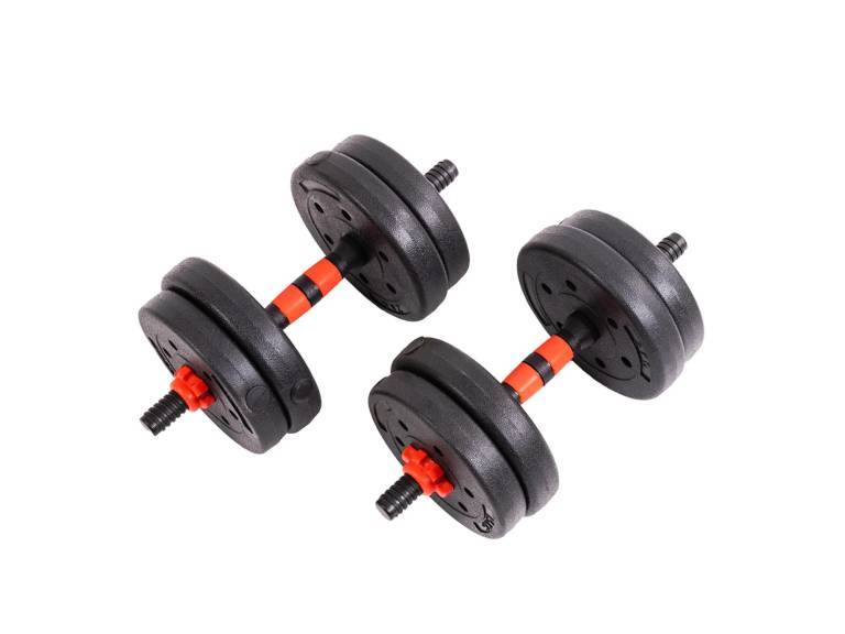 Set Mancuernas barra armable ajustable 10 KG