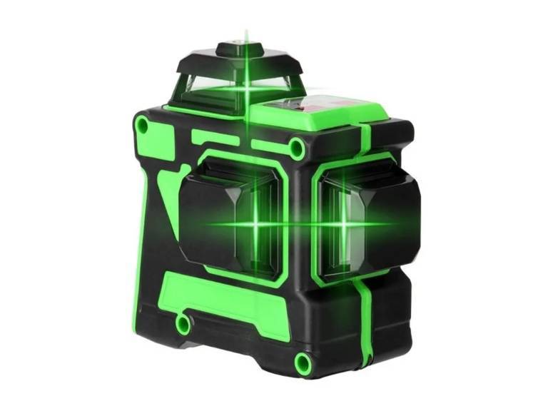 Láser nivel herramientas construcción vertical 3D 12 Líneas Importclick