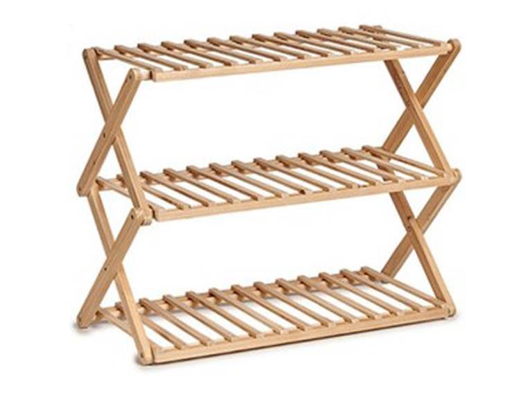Zapatero Organizador de Madera 3 Niveles Café Claro Importclick
