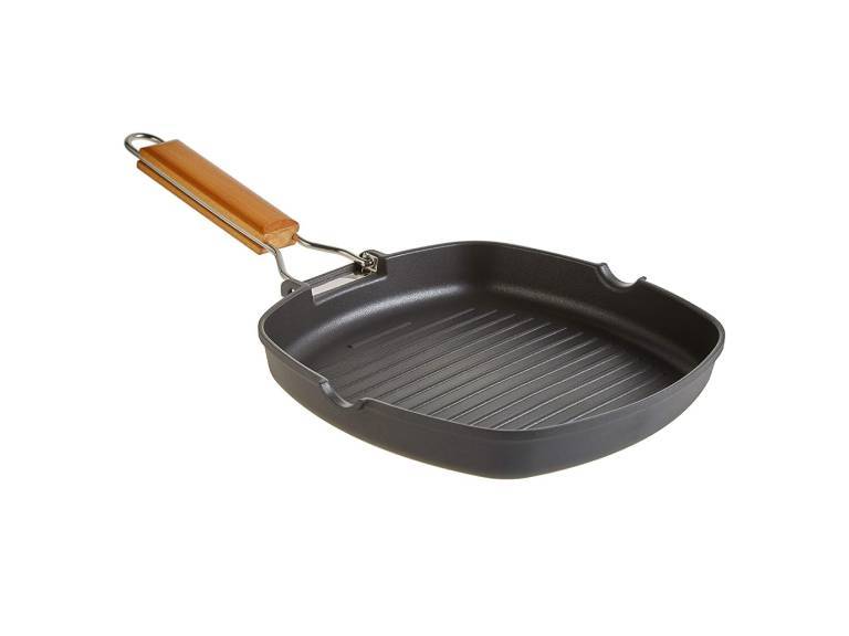 Sartén parrilla cocina grill cuadrado antiadherente 28 cm.