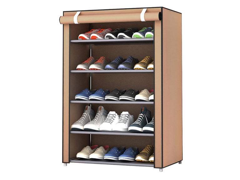 Zapatero organizador hogar tela 5 niveles Café Importclick