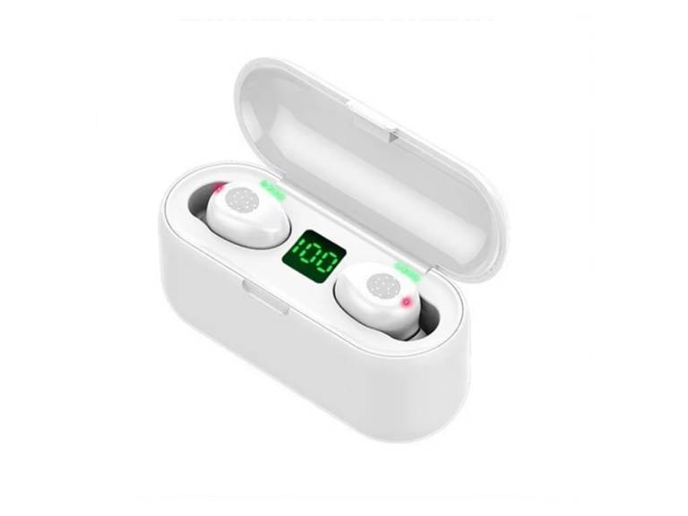 Audífonos inalámbricos bluetooth Magnético Indicador Blanco Importclick