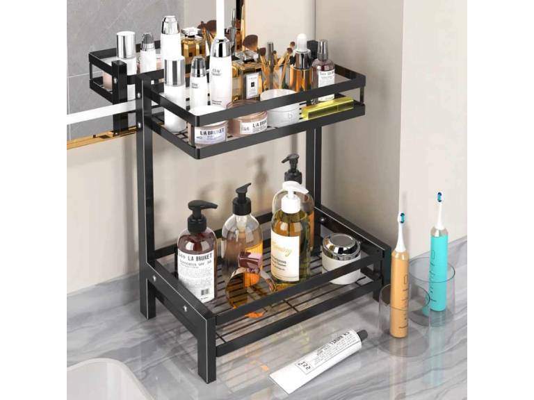 Organizador 2 Niveles Metálico Cocina Negro Importclick