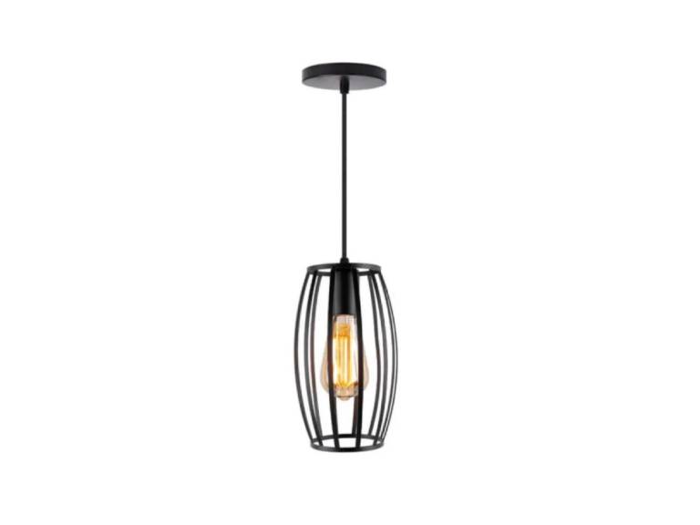 Lámpara Colgante Metal Vintage Cilindro Estilo Geométrico