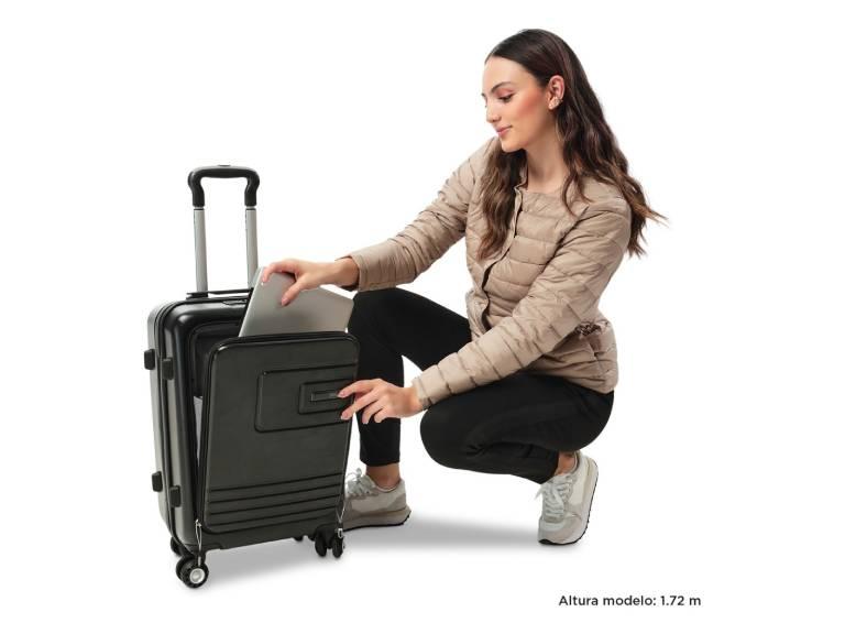 Maleta Cabina Rigida USB Carry On 8 Ruedas 360 TAZ001