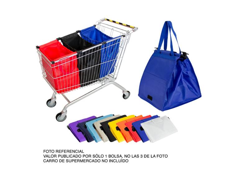 Bolsa Reutilizable Super-Cart varios colores 2 unidades