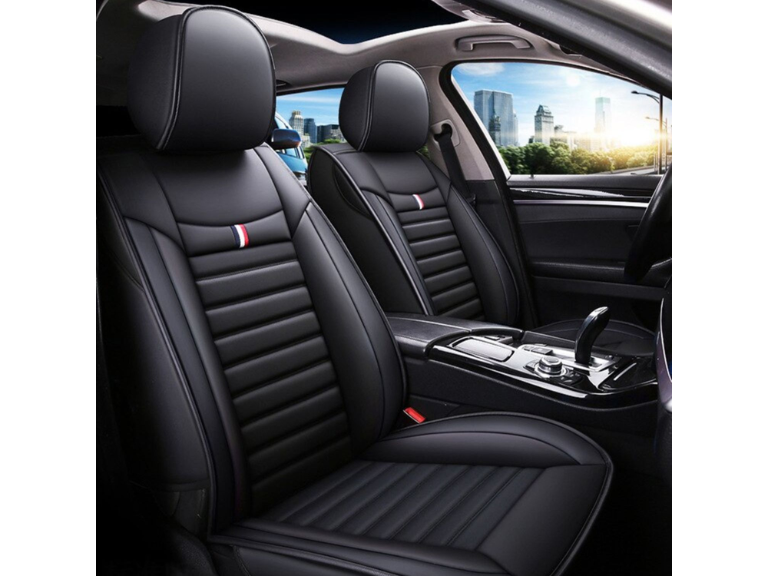 Funda Asiento Auto Deluxe Eco Cuero Milán Negro Importclick