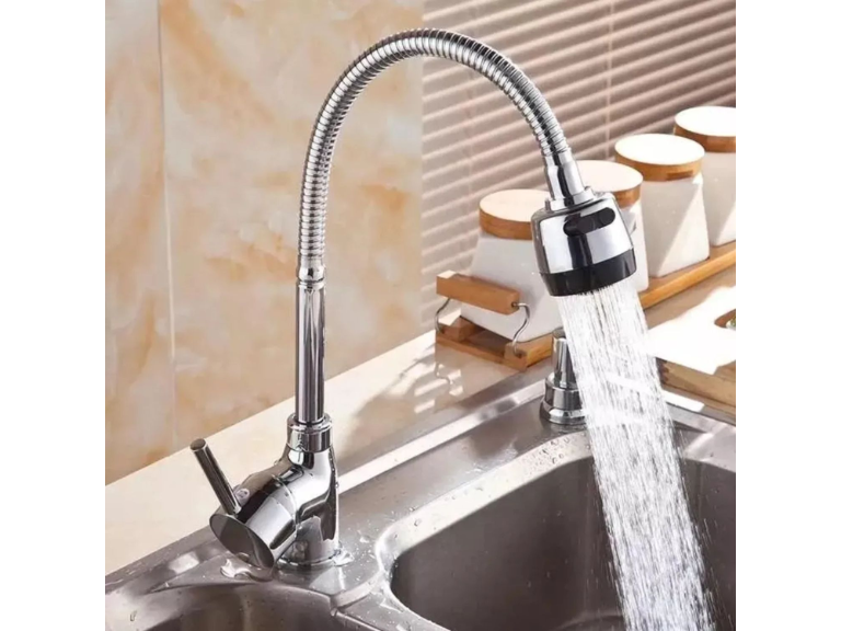 Llave Lavaplatos Monomando Cuello Flexible Giratorio Cocina Importclick