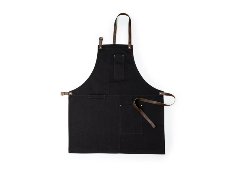 Delantal Pechera 100% Algodón Vurcex Negro Importclick