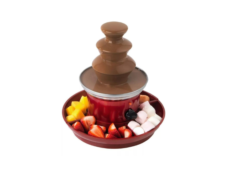 Cascada Fondue Chocolate 3 Niveles Bandeja Rojo Importclick