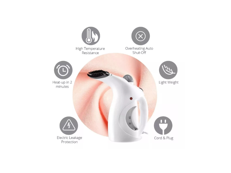 Plancha Vapor Vertical Ropa 4 En 1 Vaporizador Sauna Facial Rosado Importclick