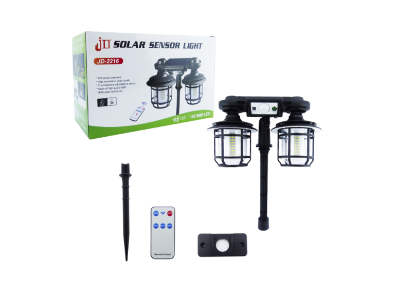 Farol Solar Doble 192 LED 26X17X12 CM Importclick