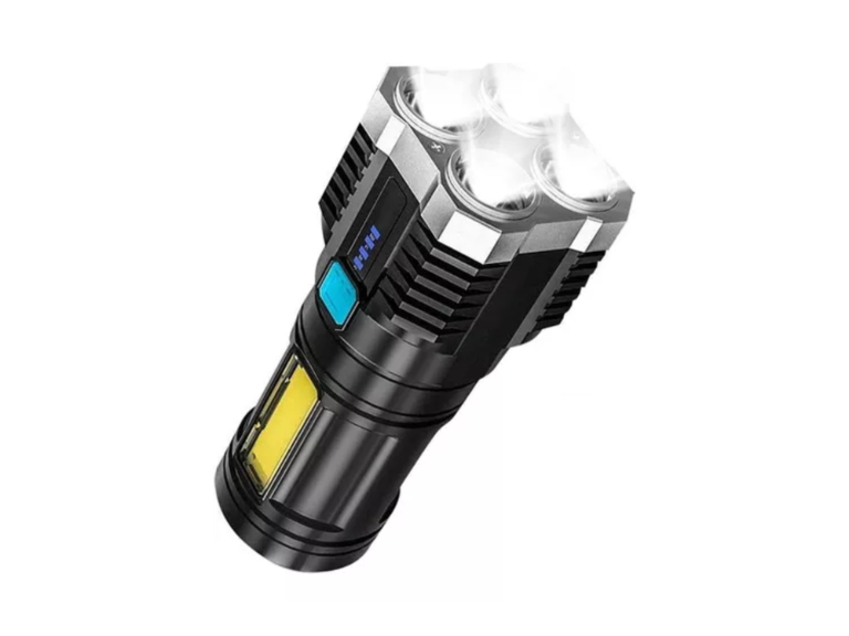 Linterna Led Luz Blanca 4 núcleos Alcance 500 M Recargable Importclick