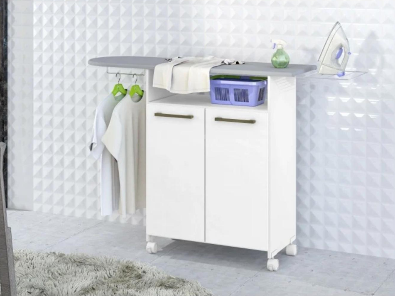 Mueble Tabla Planchar Ruedas Blanco Importclick